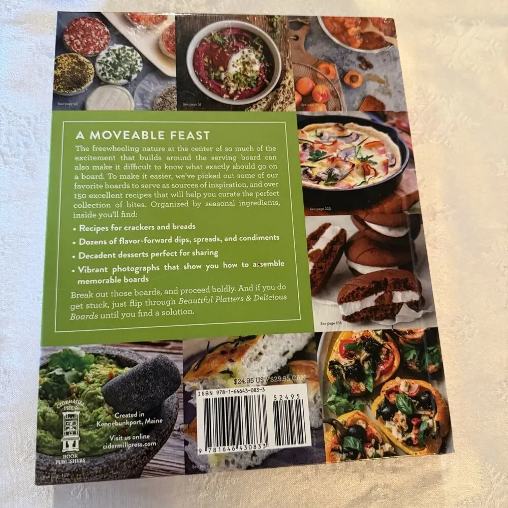 NWOT Beautiful Platters and Delicious Boards Cookbook Serving Boards Charcuterie